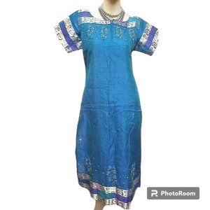 Maayaa Authentic Indian Kurta Embellished Hippie Boho Medium 36" Bust Glam